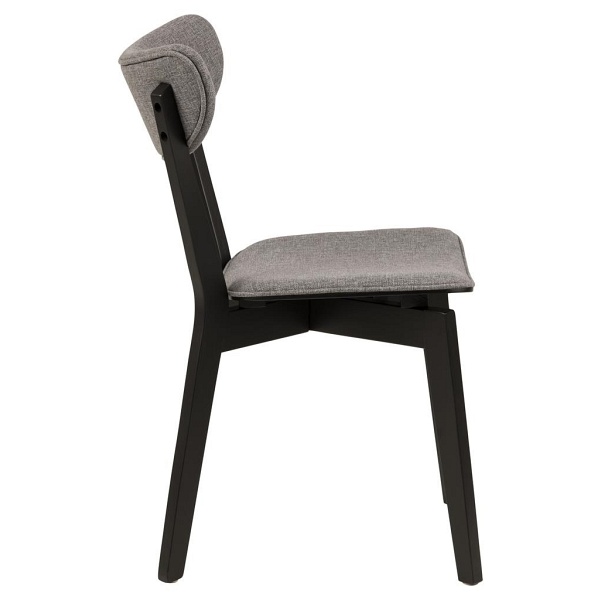 Krzesło Roxby tapicerowane szare/czarne - ACTONA